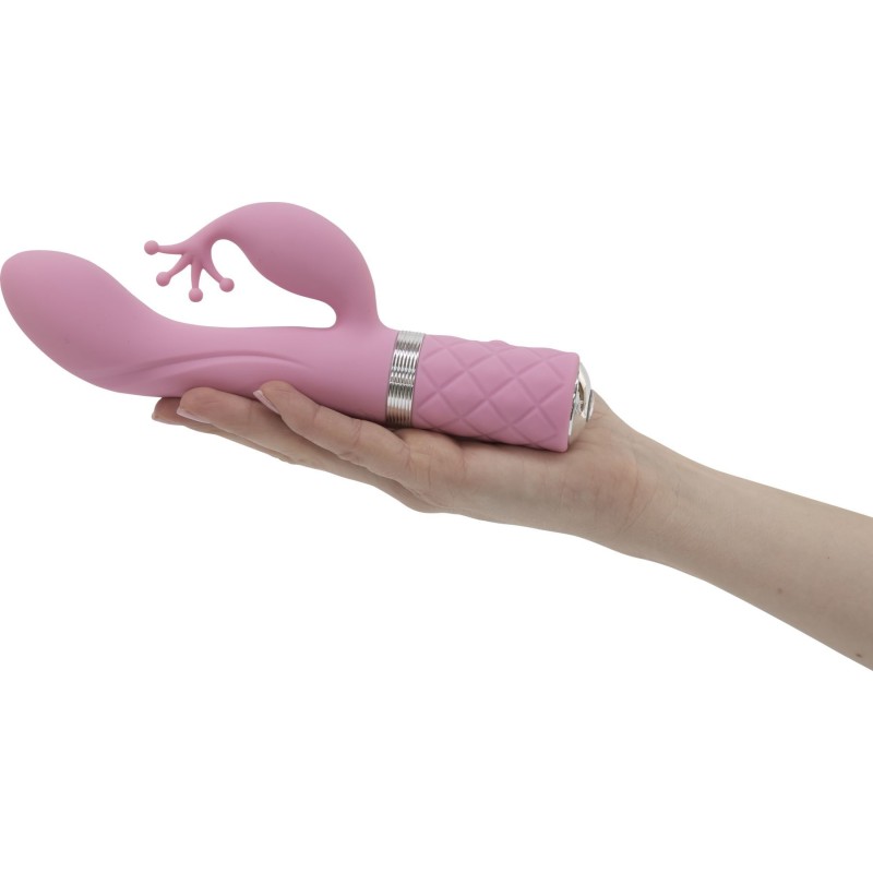 Роскошный вибратор-кролик Pillow Talk - Kinky Pink с кристаллом Сваровски, мощный