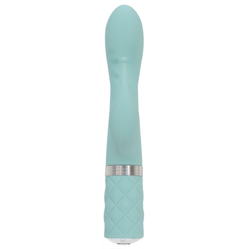 Розкішний вібратор-кролик Pillow Talk - Kinky Teal з кристалом Сваровські, потужний