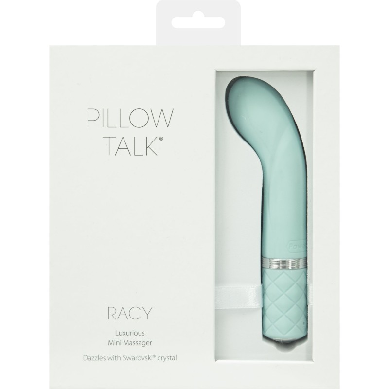Розкішний вібратор Pillow Talk - Racy Teal з кристалом Swarovski для точки G, подарункове паковання