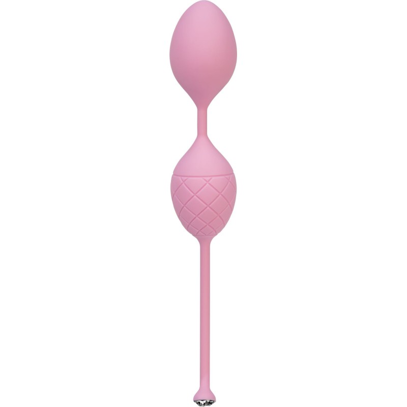 Розкішні вагінальні кульки PILLOW TALK - Frisky Pink з кристалом, діаметр 3,2 см, вага 49-75гр