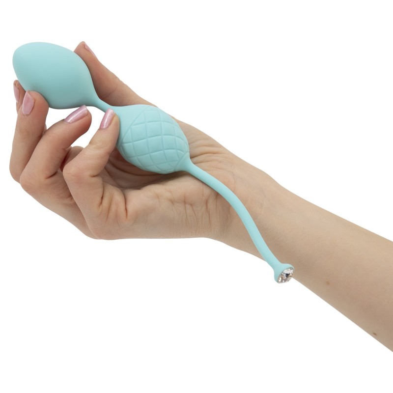 Розкішні вагінальні кульки PILLOW TALK - Frisky Teal з кристалом, діаметр 3,2 см, вага 49-75 гр