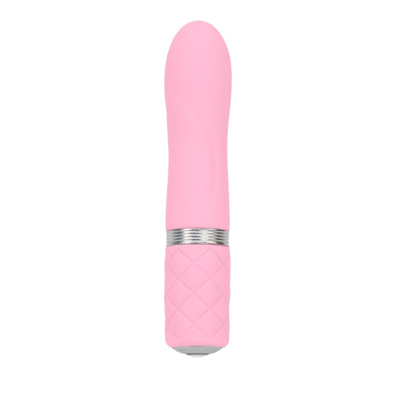 Розкішний вібратор PILLOW TALK - Flirty Pink з кристалом Swarovski, гнучка головка