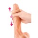 Фалоімітатор із рухомою крайньою плоттю Real Body — Real Brad, діаметр 4 см, TPE