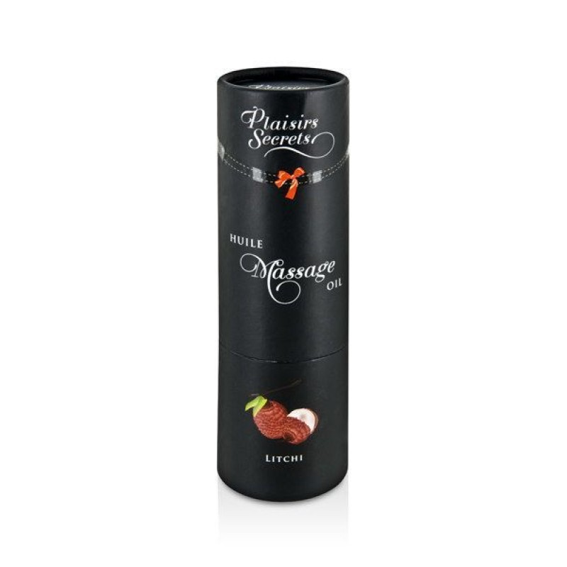 Масажна олія Plaisirs Secrets Litchi (59 мл) з афродизіаками, їстівна, подарункове паковання