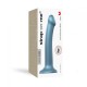 Насадка для страпону Strap-On-Me Mono Density Dildo M Blue, діам. 3,3 см, одношаровий силікон, гнучк