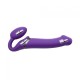 Безремневой страпон с вибрацией Strap-On-Me Vibrating Violet M диаметр 3,8 см, пульт ДУ, регулируемый