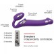 Безремневой страпон с вибрацией Strap-On-Me Vibrating Violet M диаметр 3,8 см, пульт ДУ, регулируемый