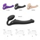 Безремневой страпон с вибрацией Strap-On-Me Vibrating Violet M диаметр 3,8 см, пульт ДУ, регулируемый