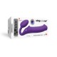 Безремінний страпон з вібрацією Strap-On-Me Vibrating Violet XL, діам. 4,7см, пульт ДК, регульований