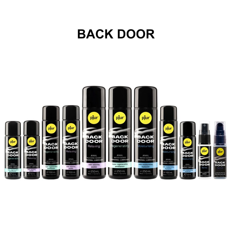 Анальна змазка pjur BACK DOOR Moisturising 100 мл, на водній основі, з гіалуроном, ефект силікону