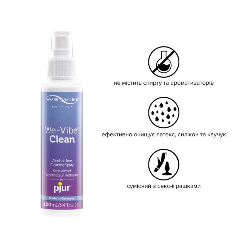 Антибактеріальний спрей pjur We-Vibe Clean 100 мл без спирту та ароматизаторів