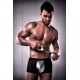Распродажа!!! Мужские шорты с блестящим гульфиком Passion 002 SHORT black XXL/XXXL