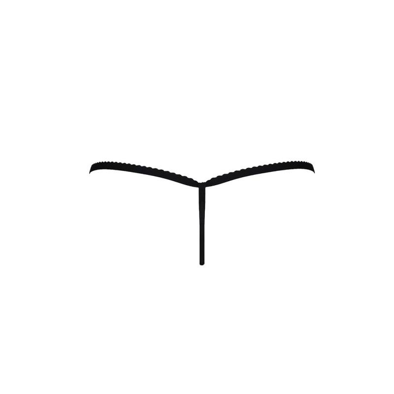 Трусики кружевные Passion Exclusive ATHENA THONG L/XL, black