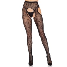 Колготки Leg Avenue Bloom Net Suspender Tights One Size Black
