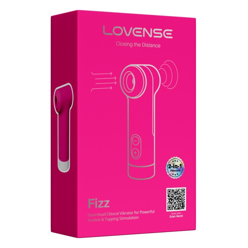 Клиторальный смарт-стимулятор 2-в-1 Lovense Fizz с всасывающим эффектом и тэппингом