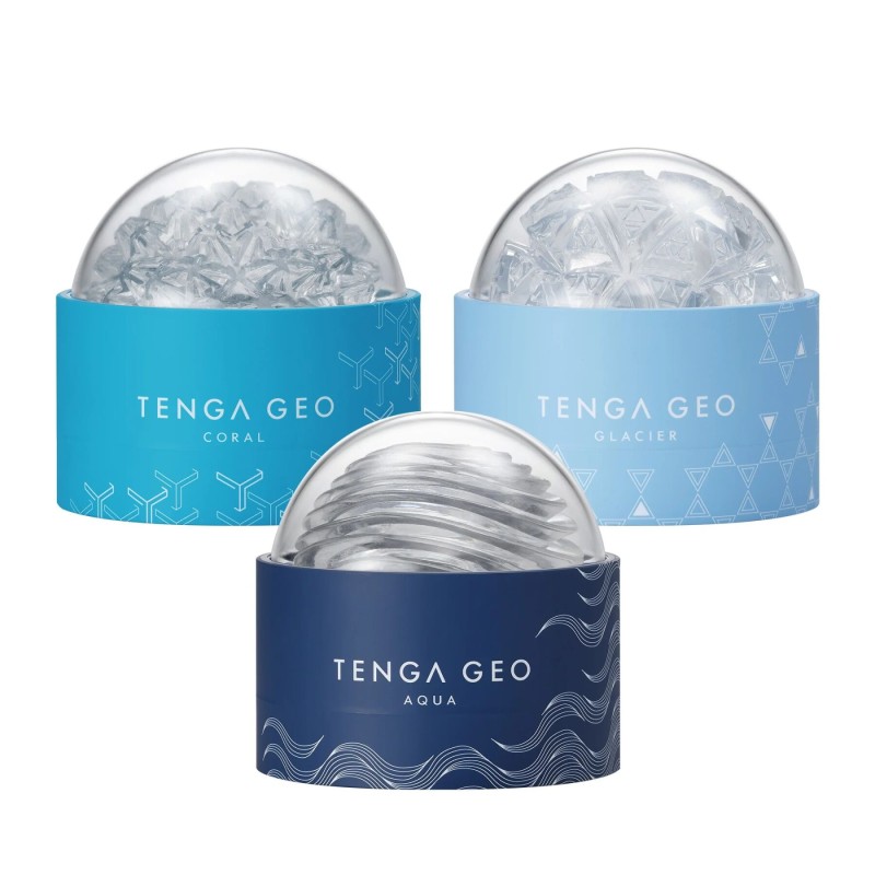 Мастурбатор Tenga Geo Aqua Clear, новий матеріал, ніжні хвилі