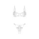 Комплект Obsessive Luise Sublim White 2-pcs crotchless set S/M