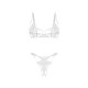 Комплект Obsessive Luise Sublim White 2-pcs crotchless set L/XL