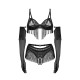 Комплект Obsessive Rossay Black 4-pcs crotchless set 2XL/3XL