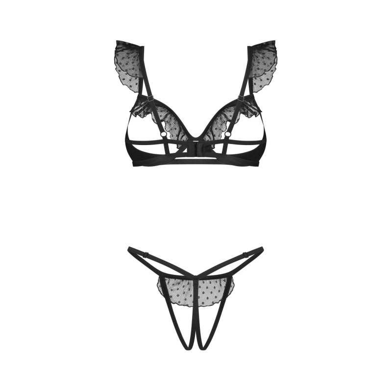Комплект Obsessive Carrola 2-pcs crotchless set S/M