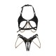Комплект Obsessive Anyya Black 2-pcs crotchless set S/M/L