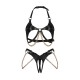 Комплект Obsessive Anyya Black 2-pcs crotchless set S/M/L