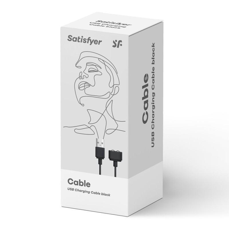 Зарядка (запасной кабель) для игрушек Satisfyer USB charging cable Black (вскрыта упаковка!!!)