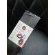 Наручники Liebe Seele Flower Rhythm - Black and Red Leather Flowers Hand Cuffs (м'яте паковання!!!)