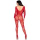 Бодістокінг Leg Avenue Crotchless Fishnet Bodystocking One Size Red