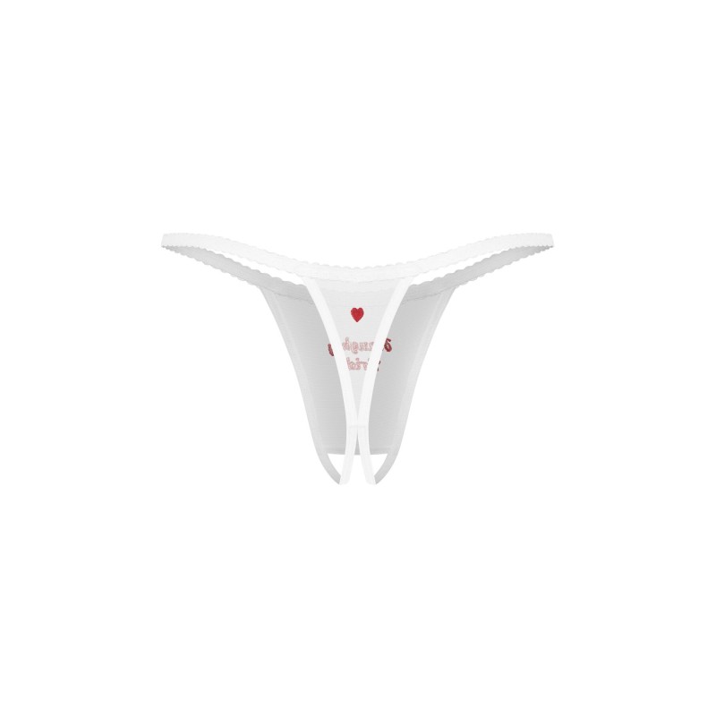 Трусики Obsessive Weddya Bride crotchless thong 2XL/3XL